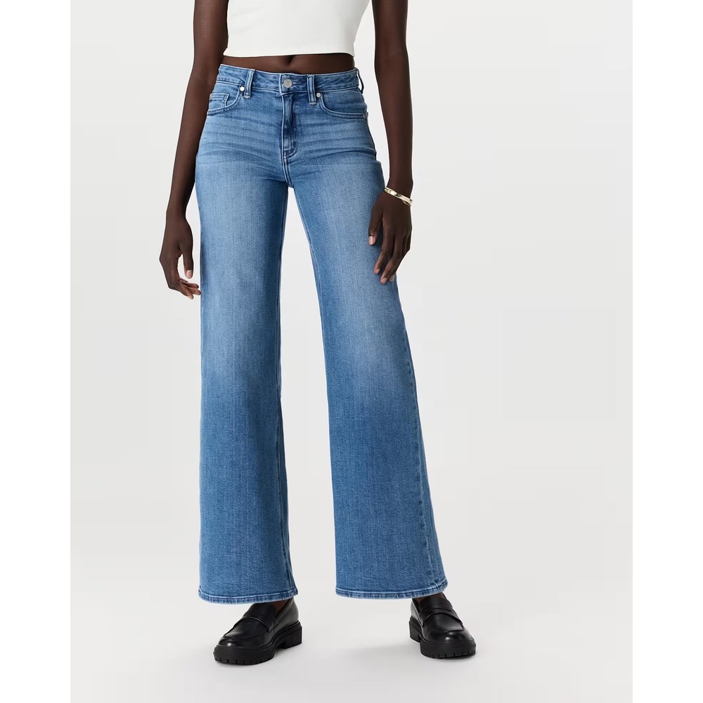 Quince Bella Stretch Wide Leg Jeans Size 25 Seaside Blue